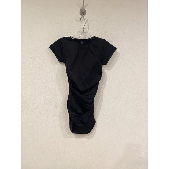 BLANQI Everyday Dress Womens Small Medium Black Short Sleeve Maternity Ruched - Picture 2 of 4